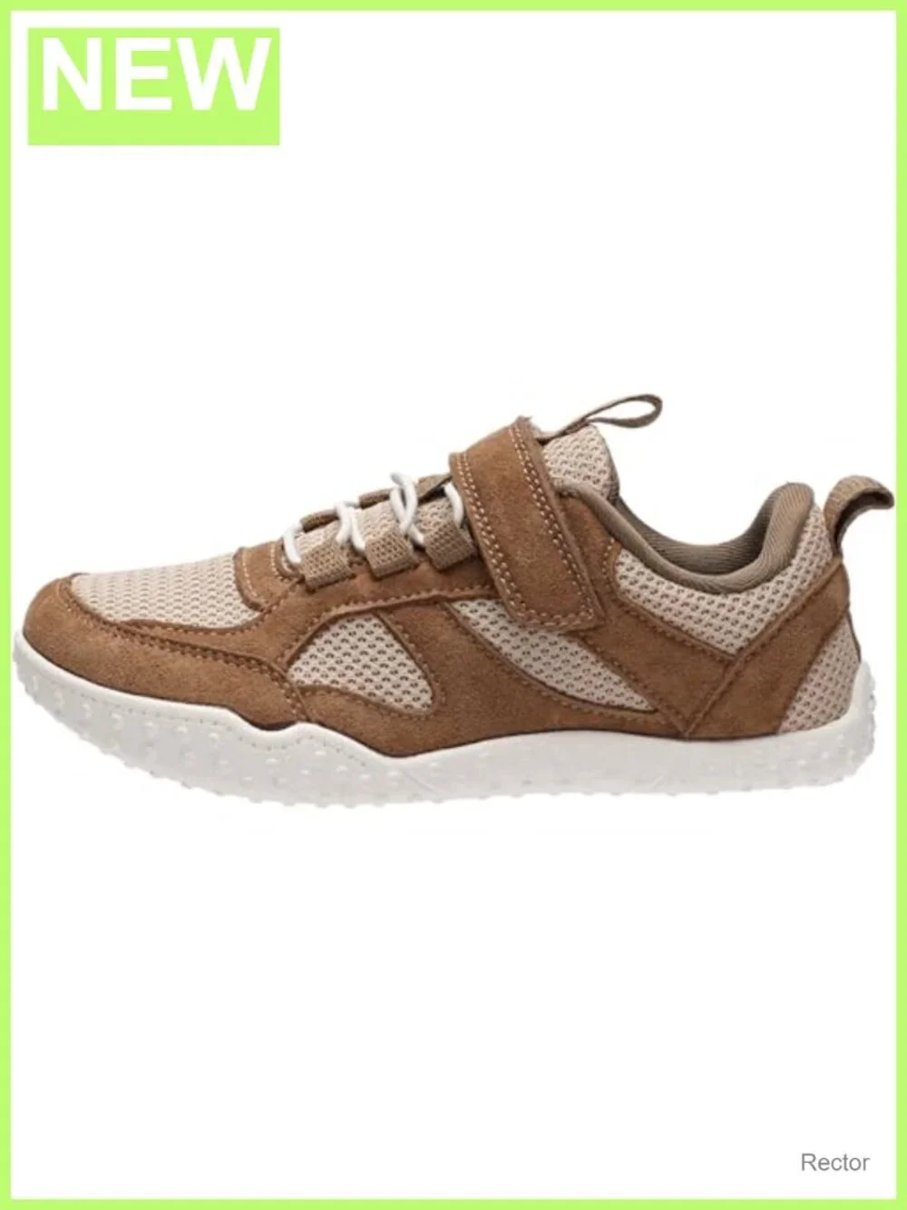 Kids Wide Barefoot Sneakers Mesh Suede Hook and Loop Athletic Shoes